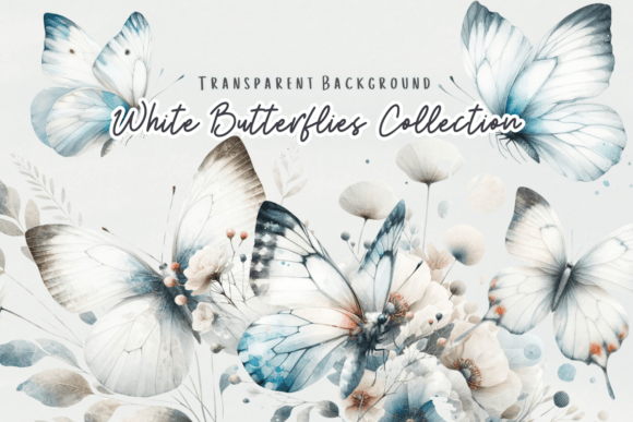 Butterfly Clipart Watercolor Illustrations for Sellers