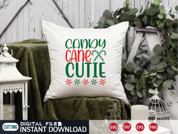 Candy Cane Cutie SVG Design for Graphics & Crafts