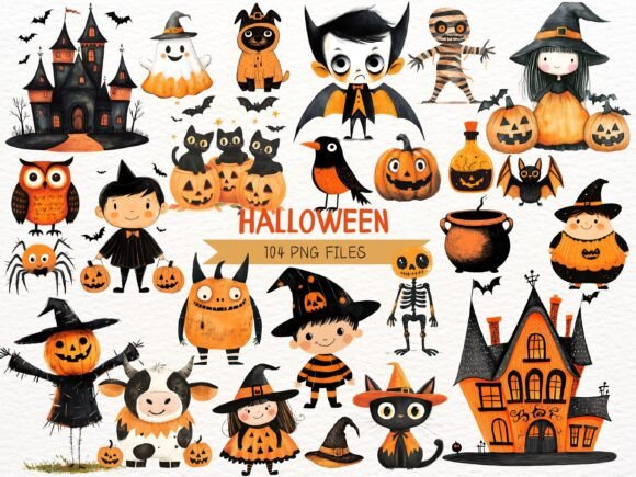 Cute Halloween Watercolor Clipart Bundle Review