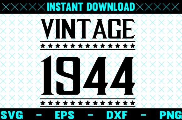 Vintage 1944 SVG Design for Graphics and Crafts