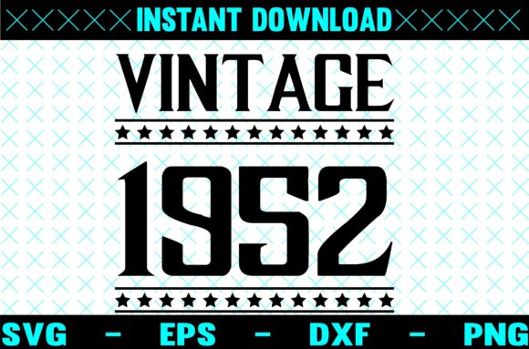 Vintage 1952 SVG Design for Crafts & Graphics
