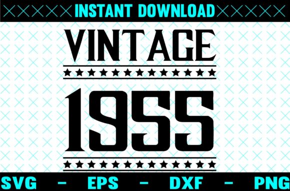 Vintage 1955 SVG Design for Graphics and Crafts