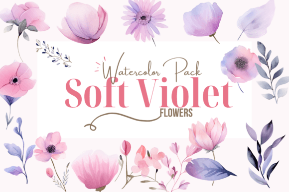Violet Flowers Watercolor Clipart Illustrations Review