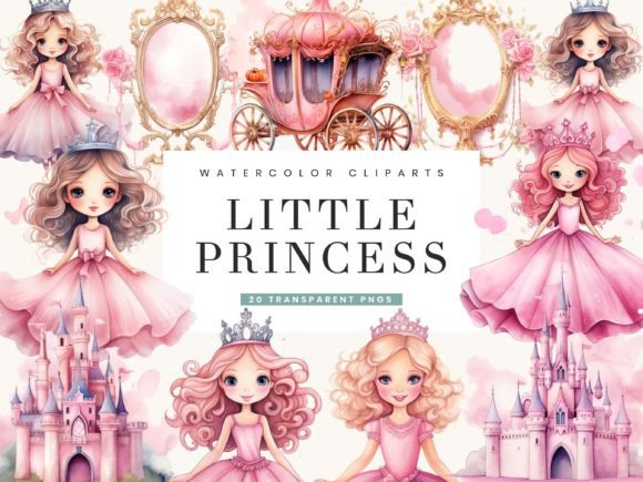 Watercolor Little Princess Clipart Illustrations Review