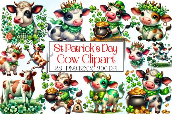 Watercolor St. Patrick s Cow Clipart Review