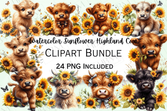 Watercolor Sunflower Highland Calf Review